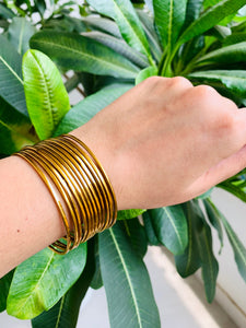 Golden Metal Bangles- Set of 7