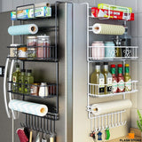 5-Tier Multi-Functional Storage Shelf For Hanging On The Fridge