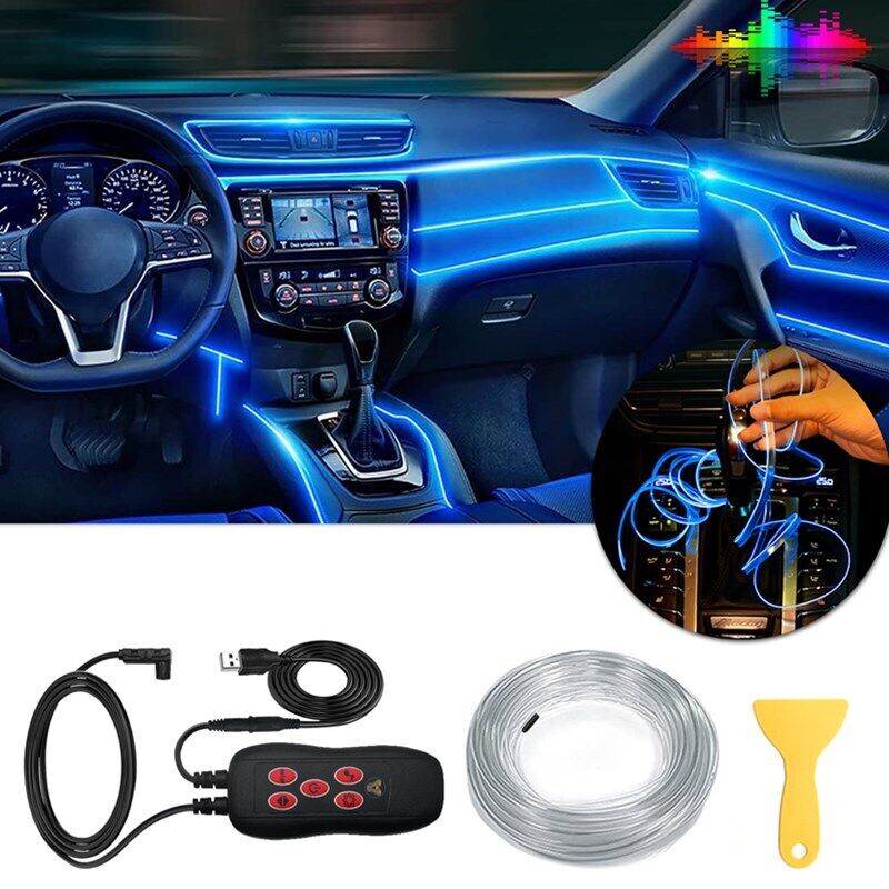 Interior Car LED Strip Lights App Control Or Remote Control ( 3.5 Feet ) 🚗✨