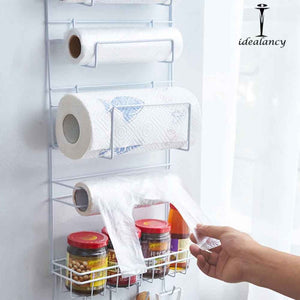 5-Tier Multi-Functional Storage Shelf For Hanging On The Fridge