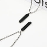 Black Dripping Titanium Steel Men's Necklace