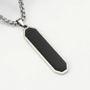 Black Dripping Titanium Steel Men's Necklace