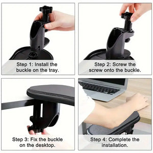 Adjustable Rotatable Armrest Extender for Office Desk