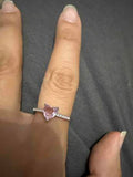 Heart-Shaped Pink Zircon Ring