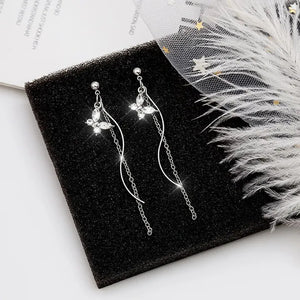 Sparkling Butterfly tassel Earrings