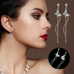 Sparkling Butterfly tassel Earrings
