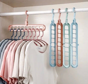 9 Holes Multifunction Clothes Hanger pack of 2