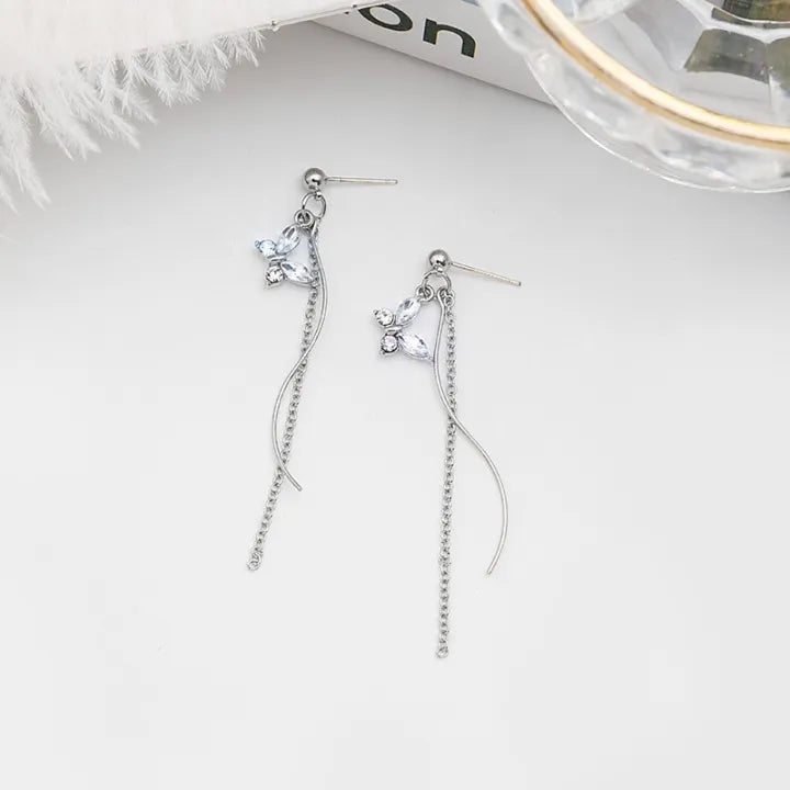 Sparkling Butterfly tassel Earrings