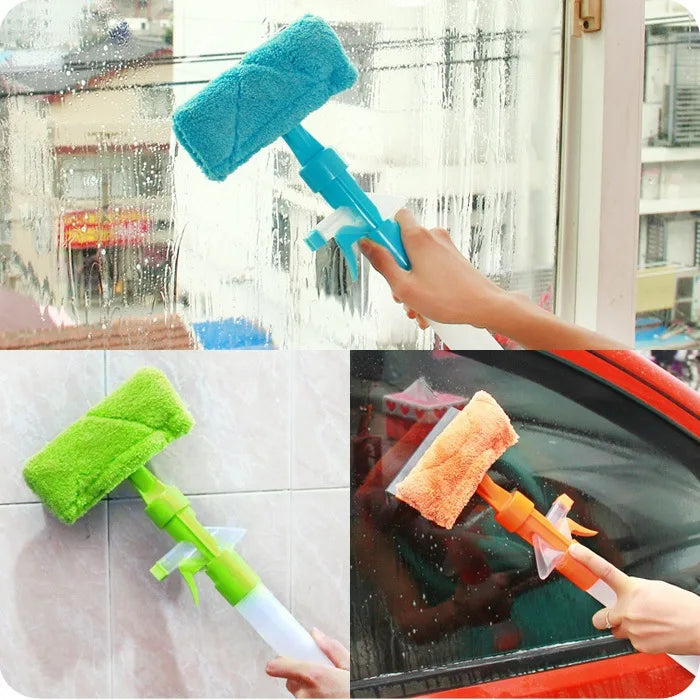 3 In 1 Double Sided Glass Wiper Window Scraper Brush