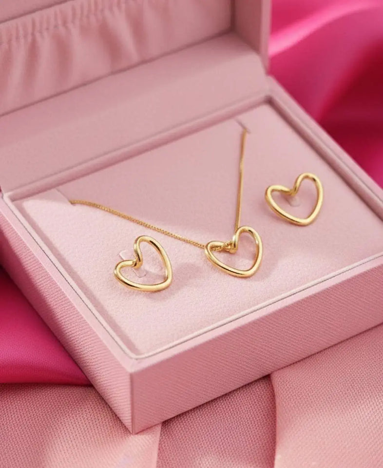 Valentine Special Heart Necklace Set