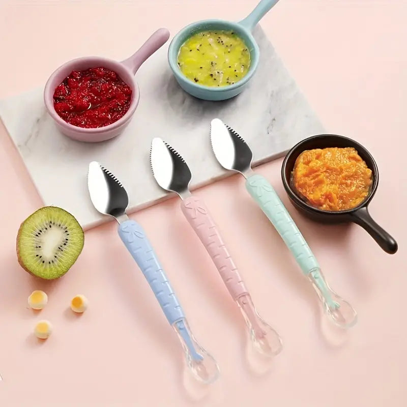 2 In 1 Baby Soft Feeding Spoon