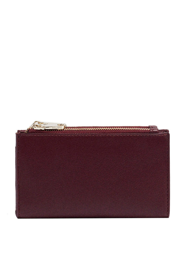 Foldable Wallet with Card Holder - Burgundy