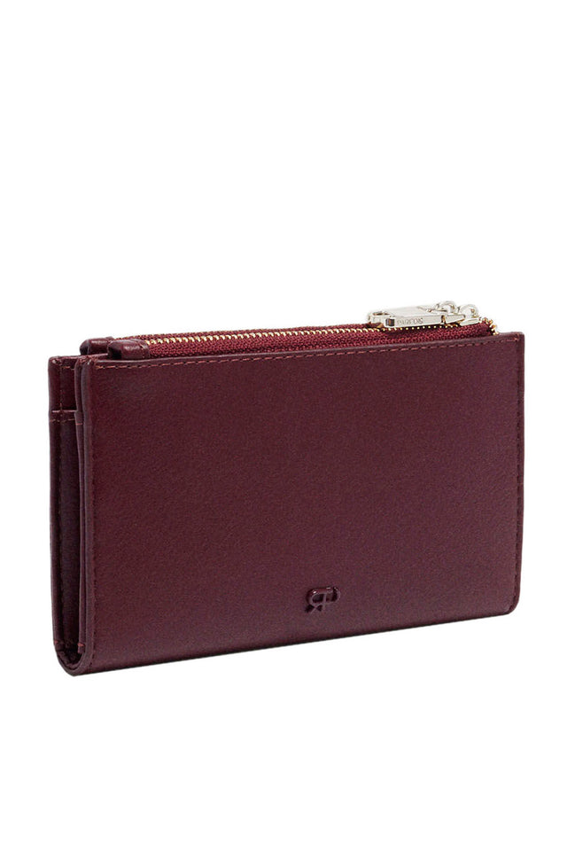 Foldable Wallet with Card Holder - Burgundy