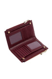 Foldable Wallet with Card Holder - Burgundy