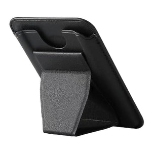 Faux Leather Wallet Magsafe With Stand - Black