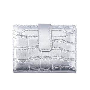 Crocodile Pattern Zipper Leather Wallet