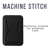 Faux Leather Wallet Magsafe With Stand - Black