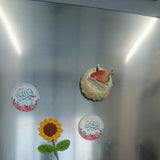 mini  sunflower fridge magnets pack of 2