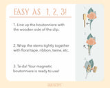 Mini Magnetic Boutonniere