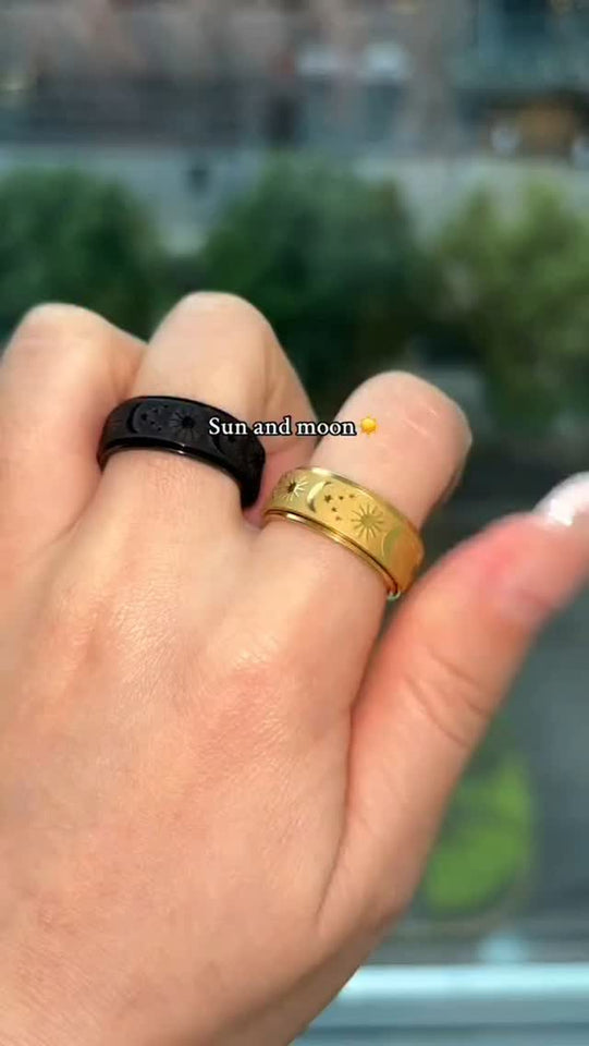 Star Moon Anxiety Relaxing Ring