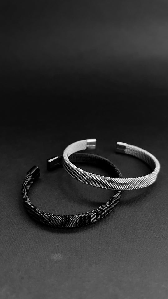 Men's Stainless Steel Mesh Cuff Bracelet