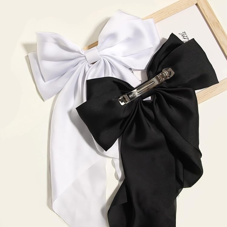 Long Bow Hair Clips In 4 Different Color ( pack of 4 )