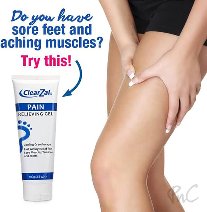 ClearZal Pain Relieving Gel for Feet and Legs 100ml