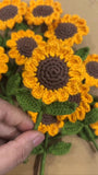 mini  sunflower fridge magnets pack of 2