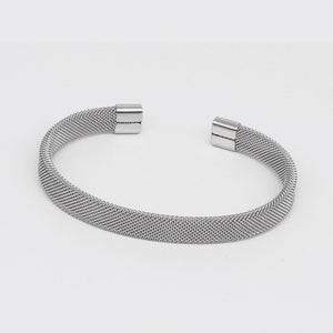 Men's Stainless Steel Mesh Cuff Bracelet