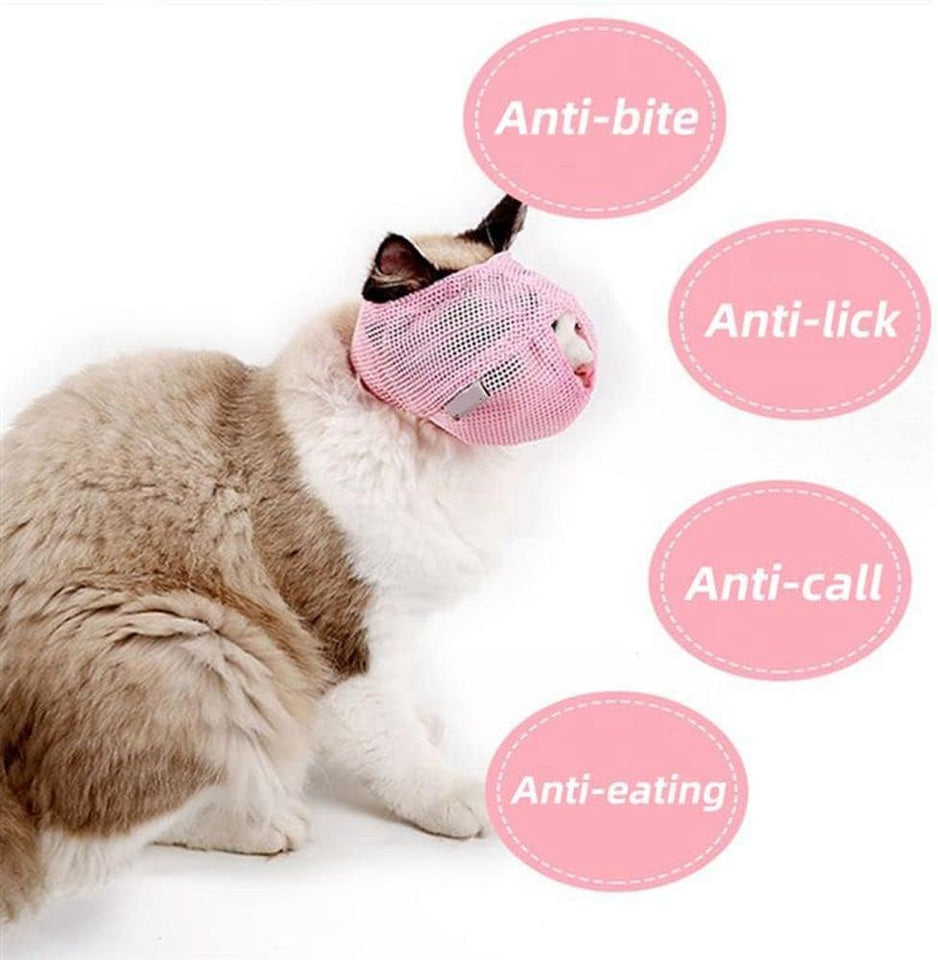 Adjustable Cat Muzzle Pack Of 2