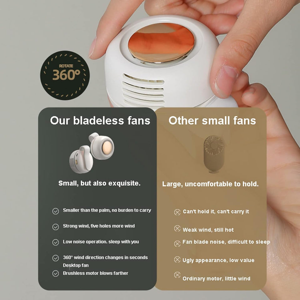 Portable Silent Mini Bladeless Electric Fan