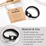 CAPTAIN 4mm Nautical Clasp Bracelet - Black