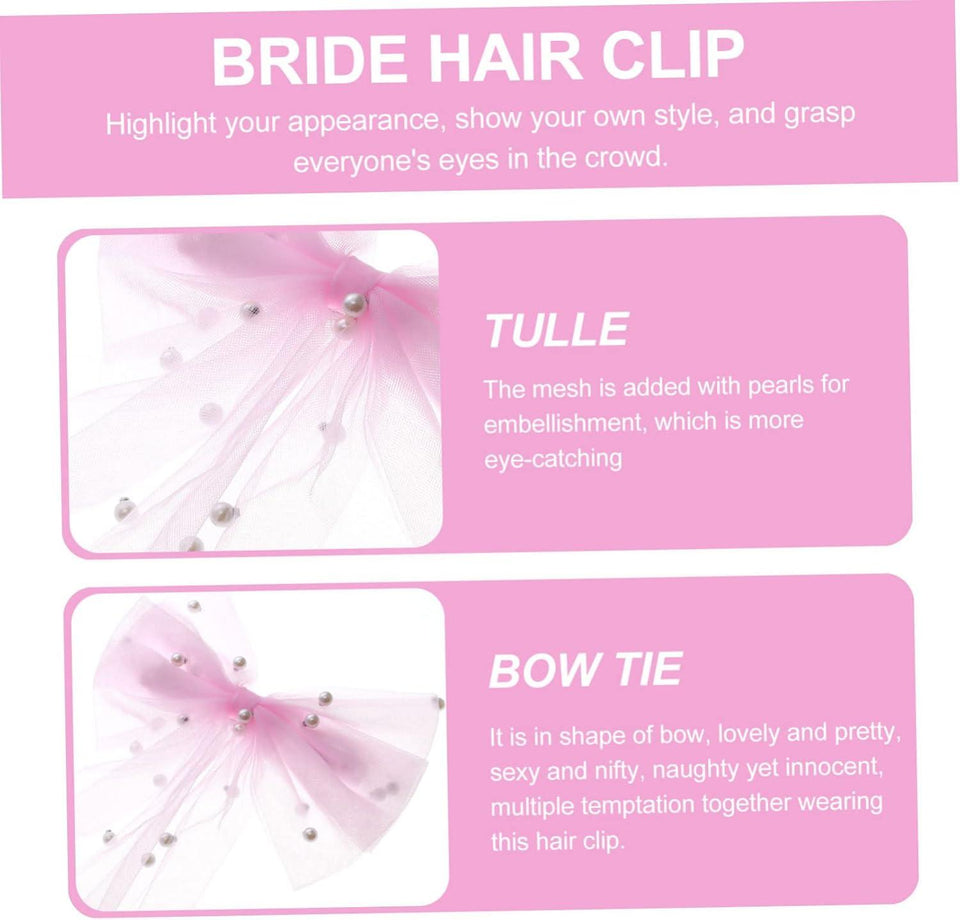 Pearl Bow Hair Clip