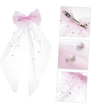 Pearl Bow Hair Clip