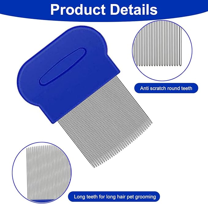 Fine Tooth Flea Comb for Cats & Dogs