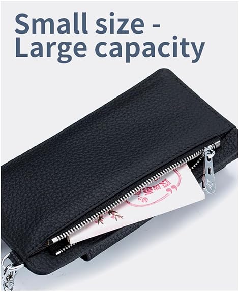 Genuine Leather Long Zipper Wallet