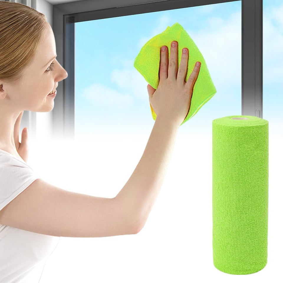 🌱 Reusable Microfiber Cloth Towel Roll