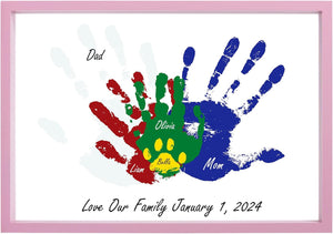 Family Handprint Kit with 5 fingerprint sheet
