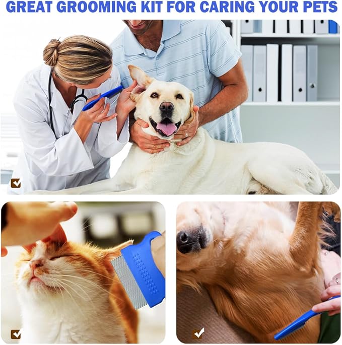 Fine Tooth Flea Comb for Cats & Dogs