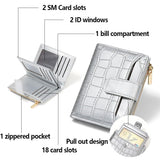 Crocodile Pattern Zipper Leather Wallet