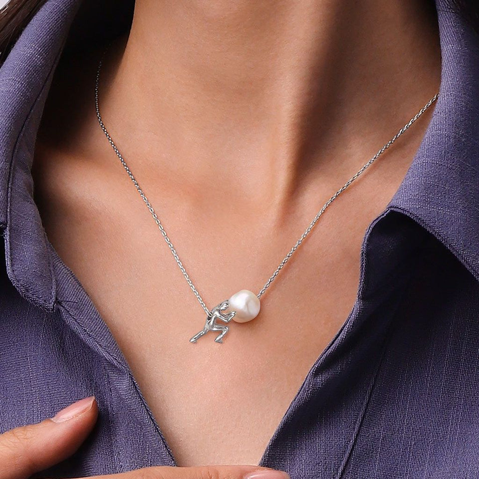 modern pearl  Necklace