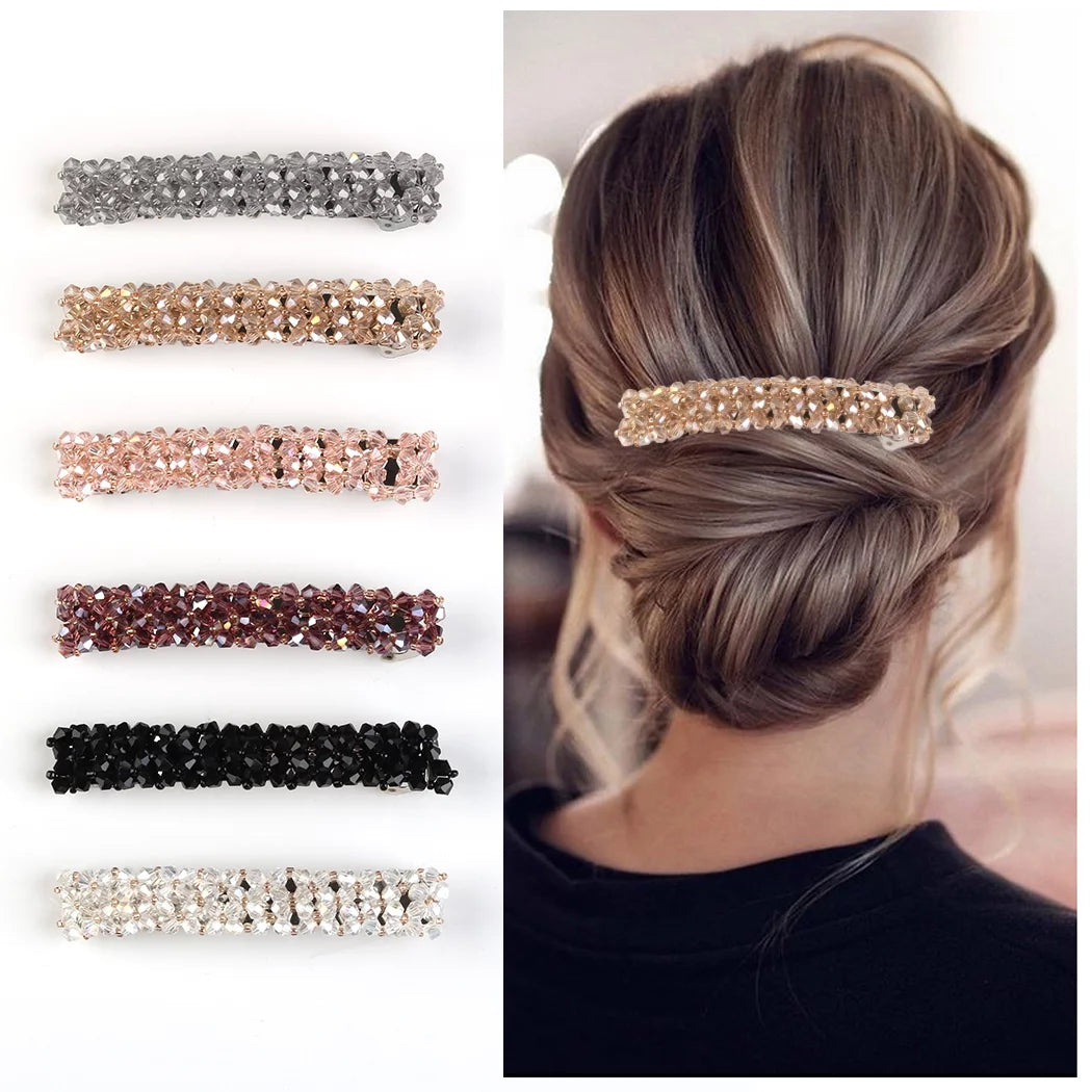 Barrette Rhinestone Hair Clip-Pack of 2