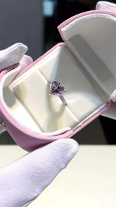 Heart-Shaped Pink Zircon Ring