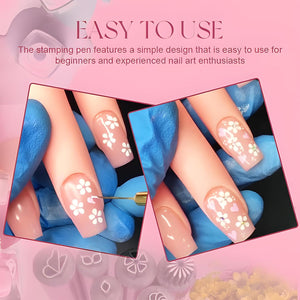 Nail Art Stamp Pen Pack of 4 with different design
