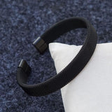 Men's Stainless Steel Mesh Cuff Bracelet