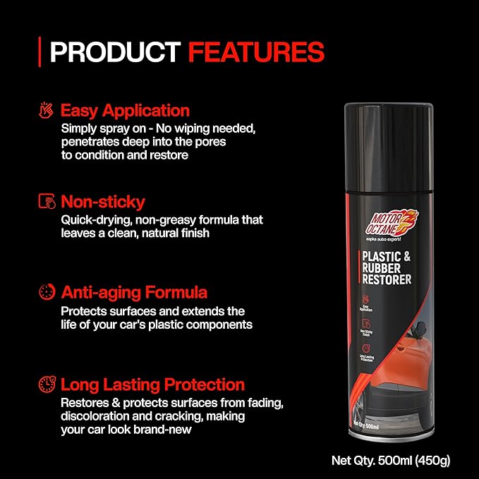 Plastic & Rubber Restorer Spray for Car