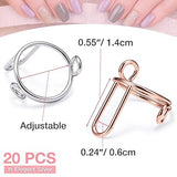 10 Pcs Adjustable Wudu Nail Rings for Halal Nails