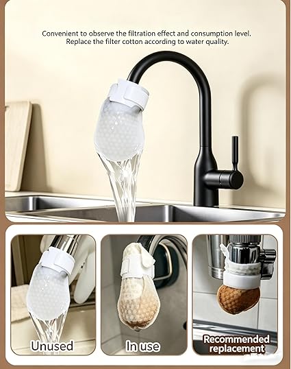 Kitchen Faucet Water Filters Bag for Cold and Hot Water