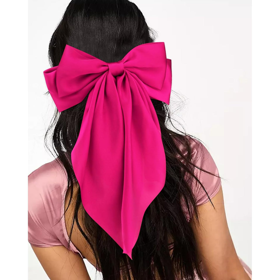 Long Bow Hair Clips In 4 Different Color ( pack of 4 )
