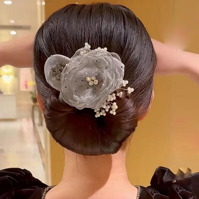 Flower Hair Bun Roller